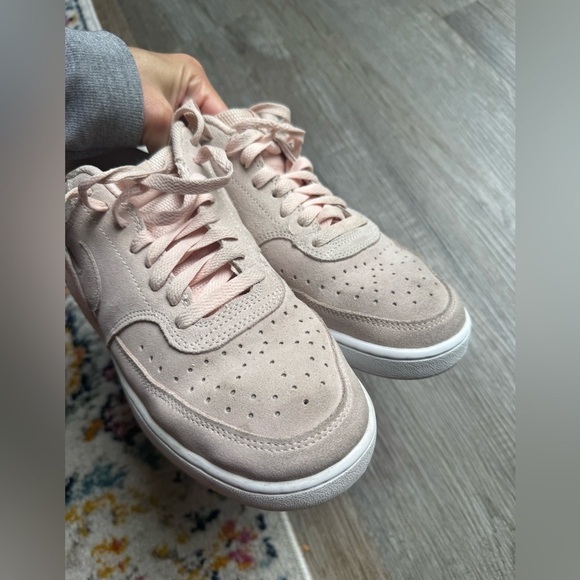 Nike Court Vision AF1 Sneakers Suede Pink Light Pink Casual Wear Size 9.5 - Picture 16 of 16